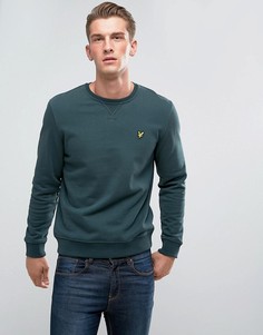 Свитшот цвета хаки с логотипом Lyle & Scott - Зеленый