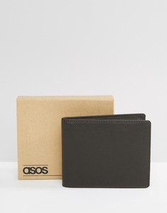 Коричневый кожаный бумажник ASOS - Коричневый