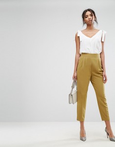 Суженные книзу брюки с завышенной талией ASOS - Зеленый