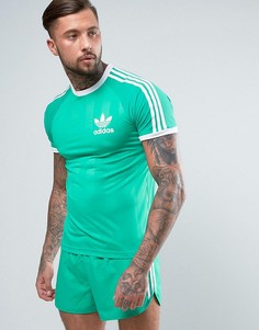 Зеленая футболка в стиле ретро adidas Originals California CF5308 - Красный