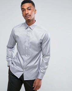 Строгая рубашка узкого кроя Selected Homme - Серый