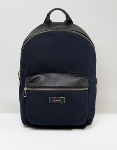 Черный рюкзак из кожи и парусины со строчками PS by Paul Smith - Черный