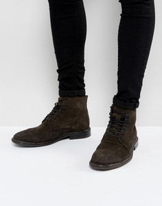Кожаные ботинки на шнуровке AllSaints - Коричневый