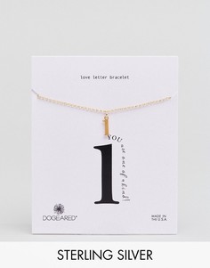 Позолоченный браслет с буквой L Dogeared Love Letter - Золотой