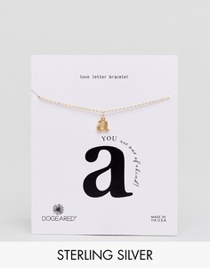 Позолоченный браслет с буквой A Dogeared Love Letter - Золотой