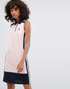 Бледно-розовое платье поло без рукавов adidas Originals Osaka - Розовый