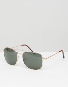 Золотистые солнцезащитные очки‑авиаторы Jeepers Peepers - Золотой