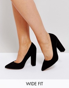 Туфли на каблуке для широкой стопы с острым носком ASOS PHANTOM - Черный