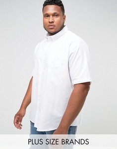 Белая оксфордская рубашка с короткими рукавами Jacamo PLUS - Белый