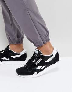 Черные кожаные кроссовки Reebok Classic 6604 - Черный
