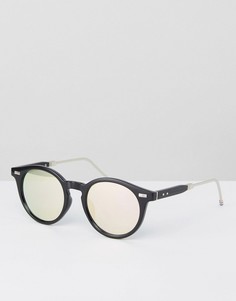 Черные круглые солнцезащитные очки с розовыми стеклами Jeepers Peepers - Черный
