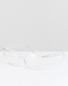 Круглые очки с прозрачными стеклами и оправой Reclaimed Vintage Inspired - Прозрачный
