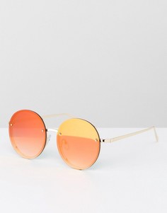 Круглые солнцезащитные очки в красной оправе Jeepers Peepers - Красный