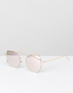 Розовые металлические солнцезащитные очки Jeepers Peepers - Розовый