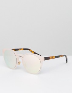 Розовые круглые солнцезащитные очки Jeepers Peepers - Розовый