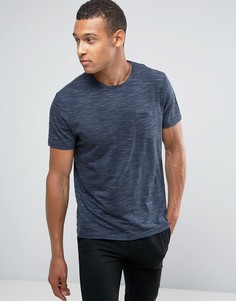 Меланжевая футболка с круглым вырезом Burton Menswear - Темно-синий