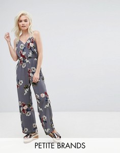 Комбинезон с цветочным принтом New Look Petite - Серый