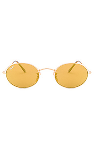 Овальные плоские солнцезащитные очки - Ray-Ban