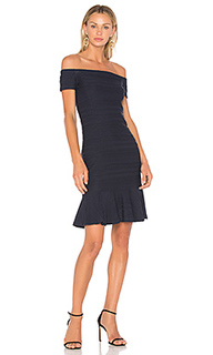 Off shoulder stretch texture dress - Rebecca Taylor