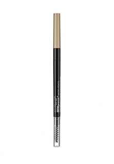Карандаш для бровей Maybelline New York для бровей "Brow Precise Micro Pencil", карандаш + щеточка, оттенок 1, Темный блонд