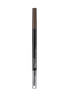 Карандаш для бровей Maybelline New York "Brow Precise Micro Pencil", карандаш + щеточка, оттенок 4 Темно-коричневый