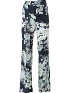 классические брюки с цветочным принтом Calvin Klein Collection