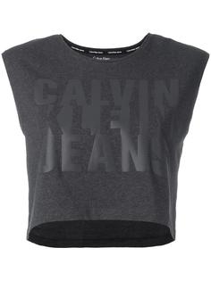 укороченный топ с принтом логотипа Calvin Klein Jeans