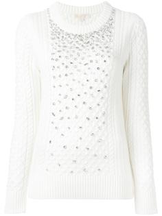 джемпер с узором 'Fair Isle' и блестящей отделкой Michael Michael Kors
