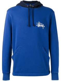 толстовка с капюшоном и принтом логотипа Stussy
