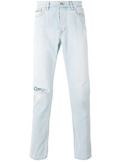 состаренные джинсы слим  Calvin Klein Jeans