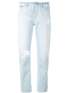 прямые брюки с протертой деталью Calvin Klein Jeans