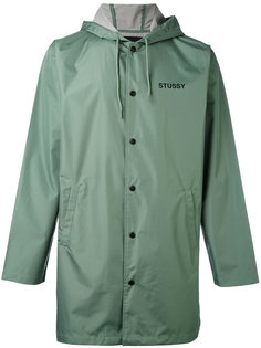 однобортное пальто Stussy