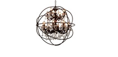 Люстра iron ii orb chandelier (gramercy) коричневый 77x79x77 см.
