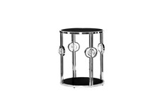Стеклянный столик glassed (garda decor) черный 60 см.
