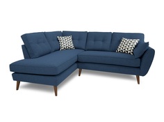 Угловой диван vogue (myfurnish) синий 227x88x91 см.