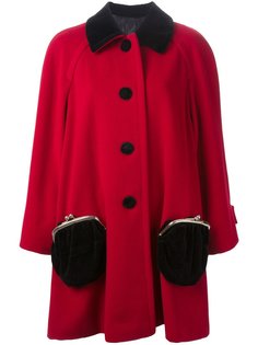 пальто с карманами в форме кошелька  Moschino Vintage