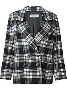 пиджак свободного кроя в клетку Yves Saint Laurent Vintage
