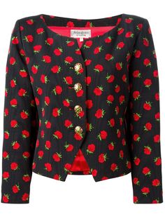 пиджак Rive Gauche с принтом роз Yves Saint Laurent Vintage