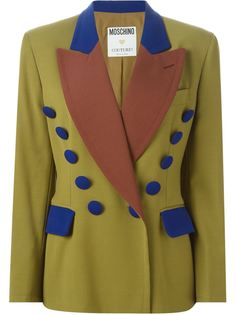 пиджак дизайна колор-блок Moschino Vintage