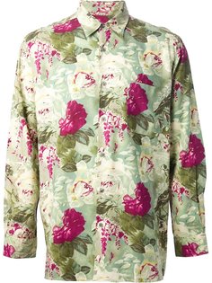 рубашка с принтом из роз Jean Paul Gaultier Vintage