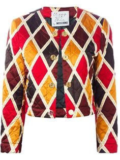укороченный пиджак Harlequin  Moschino Vintage