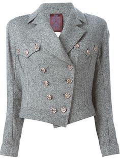 твидовая байкерская куртка  John Galliano Vintage