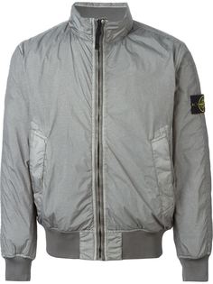 пуховик в стиле бомбера Stone Island