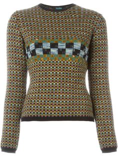 декорированный свитер Passes Enfuis Souvenirs Ainsi Passe Pes Temps Jean Paul Gaultier Vintage