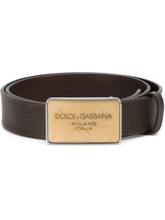 ремень с бляшкой с логотипом Dolce & Gabbana