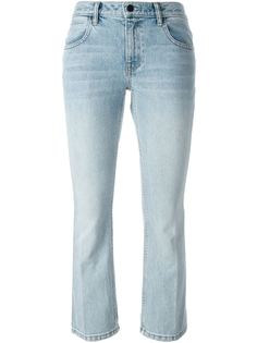 расклешенные укороченные джинсы T By Alexander Wang