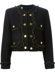 куртка с отделкой в виде молний Moschino Vintage