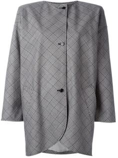 пальто с принтом в клетку Emanuel Ungaro Vintage