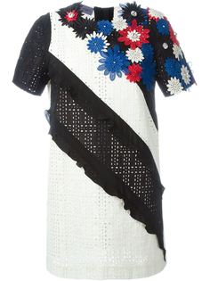платье с цветочной аппликацией Emanuel Ungaro