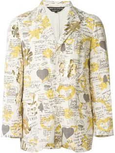 пиджак с графическим принтом Comme Des Garçons Vintage